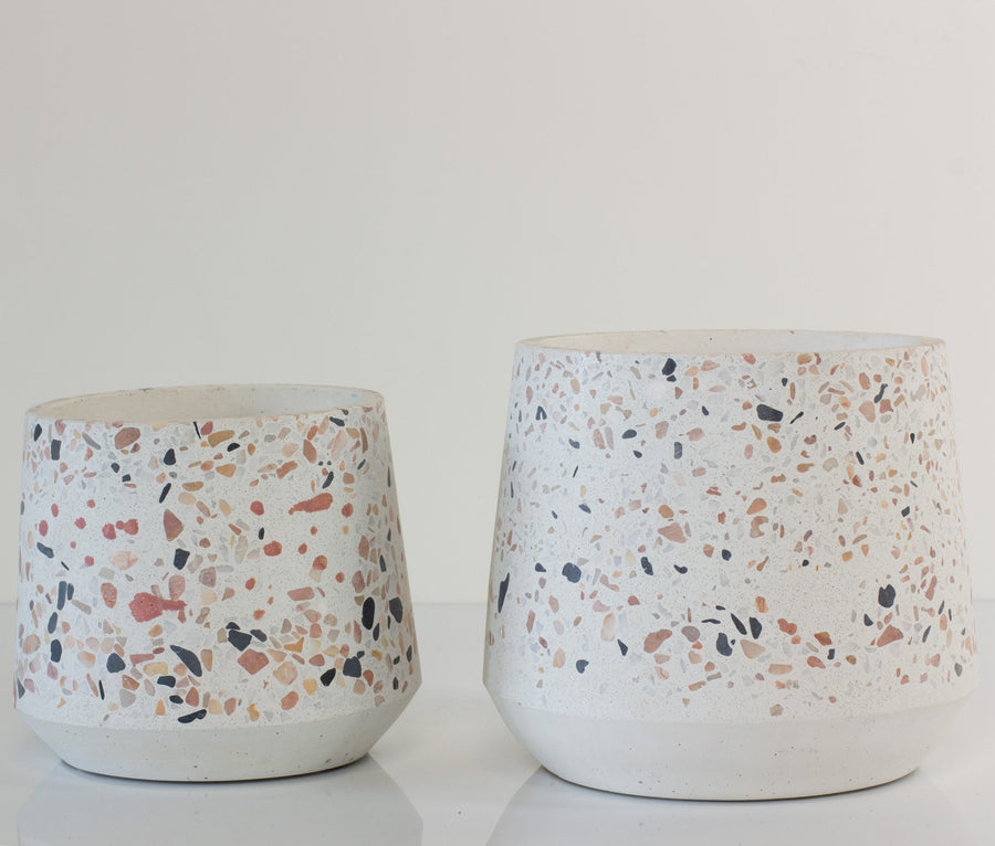 Terrazzo Plant Pot Beige & Pink Small 12cm |My Jungle Home|