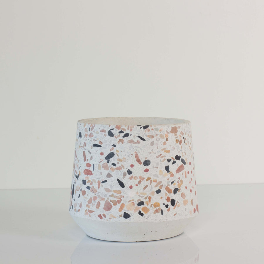 Terrazzo Plant Pot Beige & Pink Small 12cm |My Jungle Home|